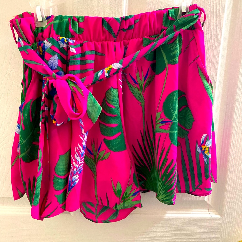 COPY - Hot pink tropical shorts